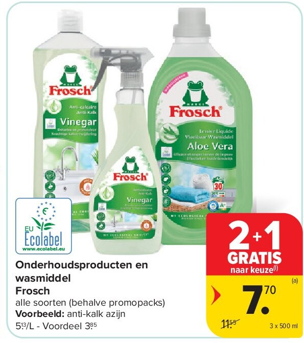 Onderhoudsproducten en wasmiddel Frosch
