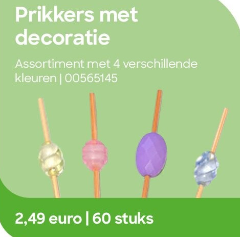 Prikkers met decoratie