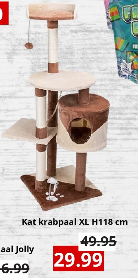 Kat krabpaal XL H118 cm