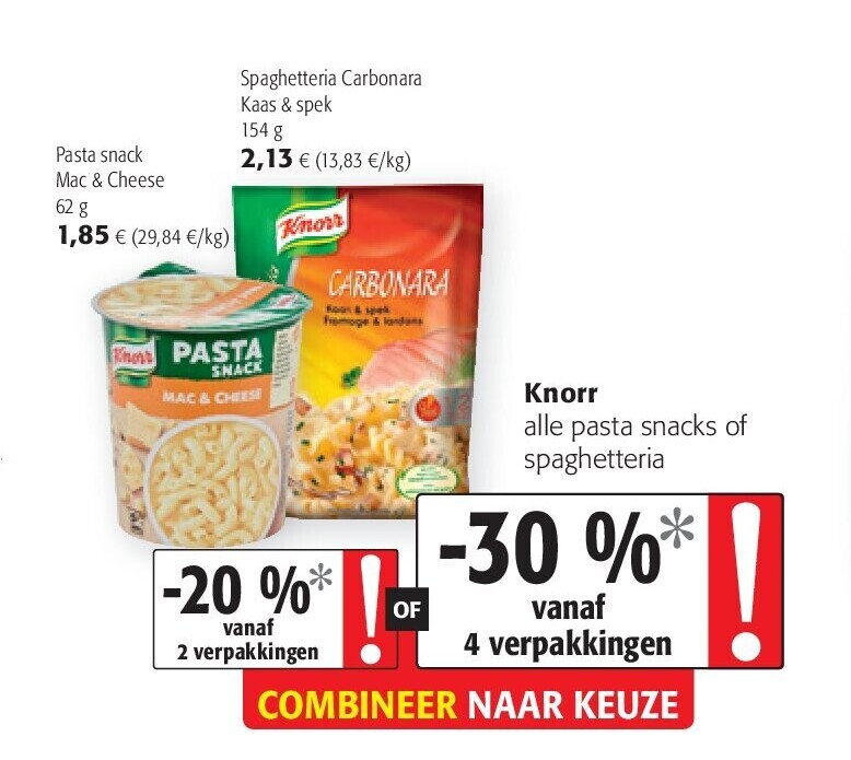 Knorr Spaghetteria Carbonara Kaas & spek 154 g