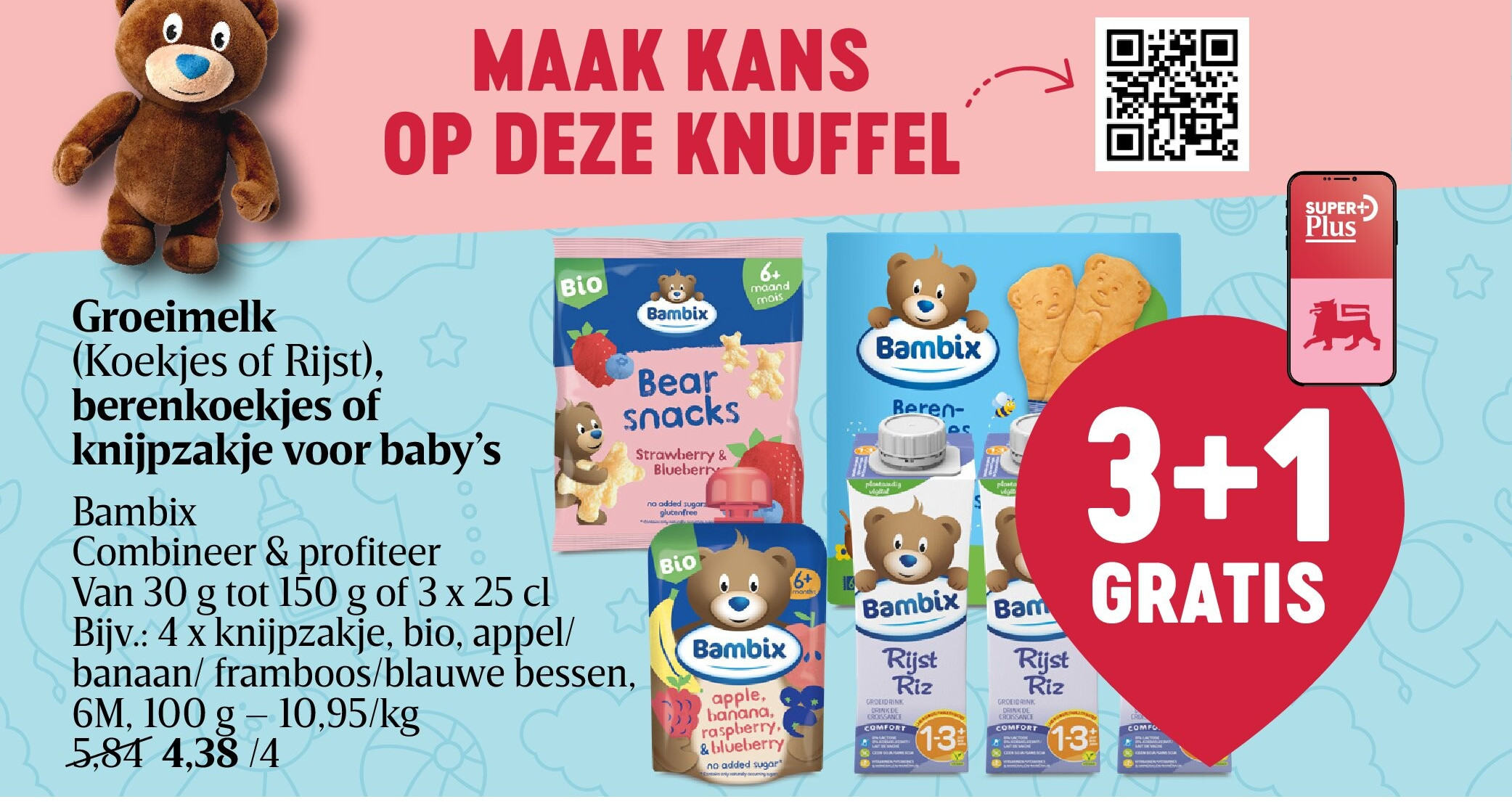Groeimelk (Koekjes of Rijst), berenkoekjes of knijpzakje voor baby’s