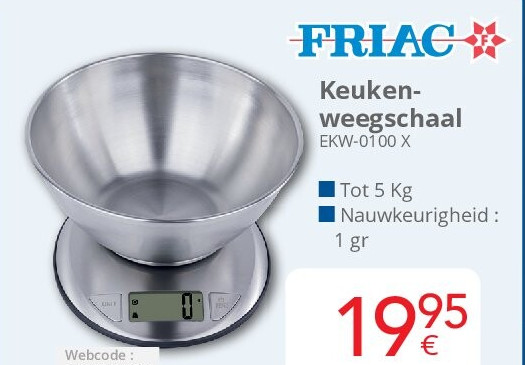 Friac Keukenweegschaal