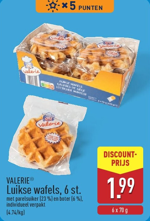 Luikse wafels, 6 st.