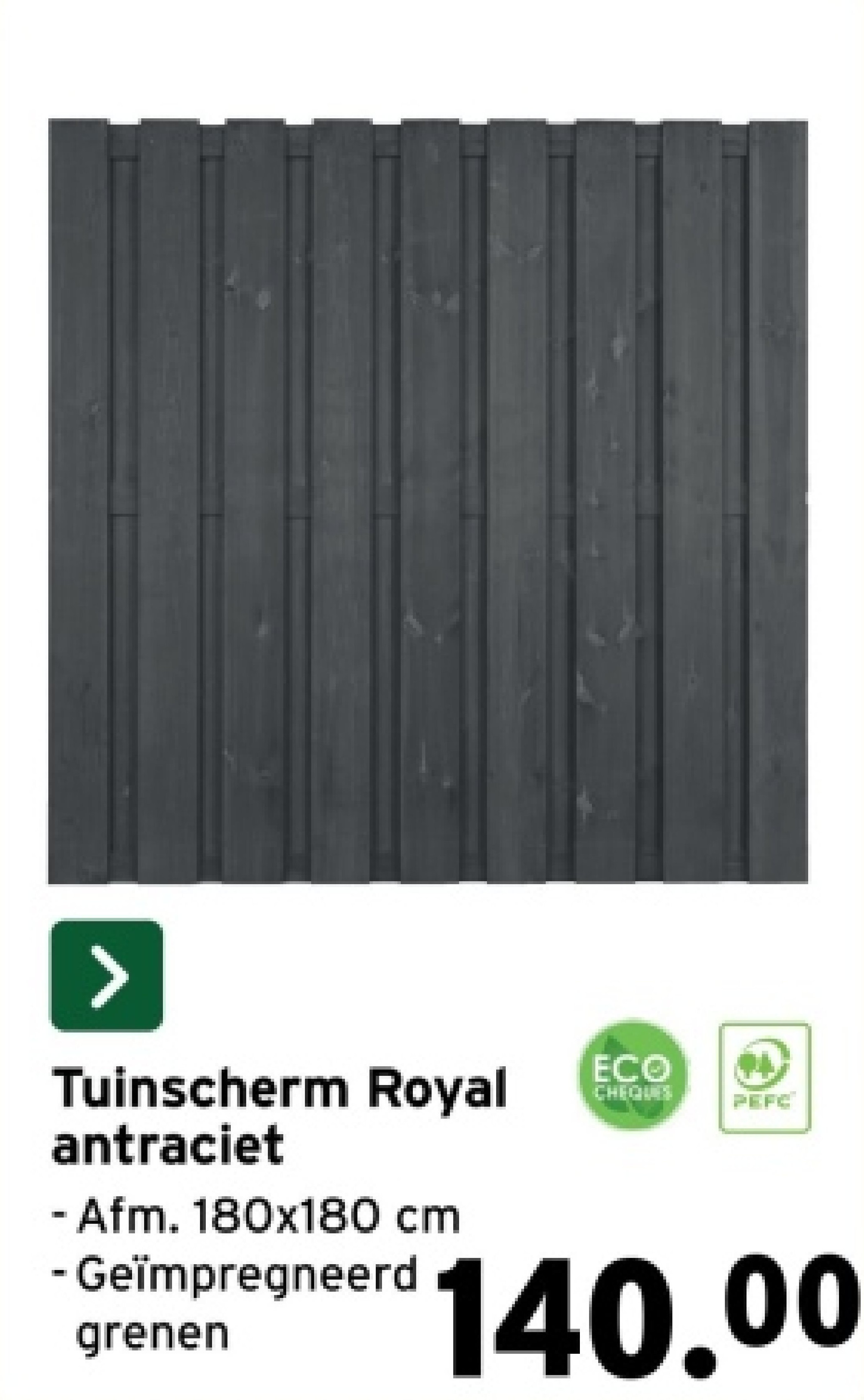 Tuinscherm Royal antraciet