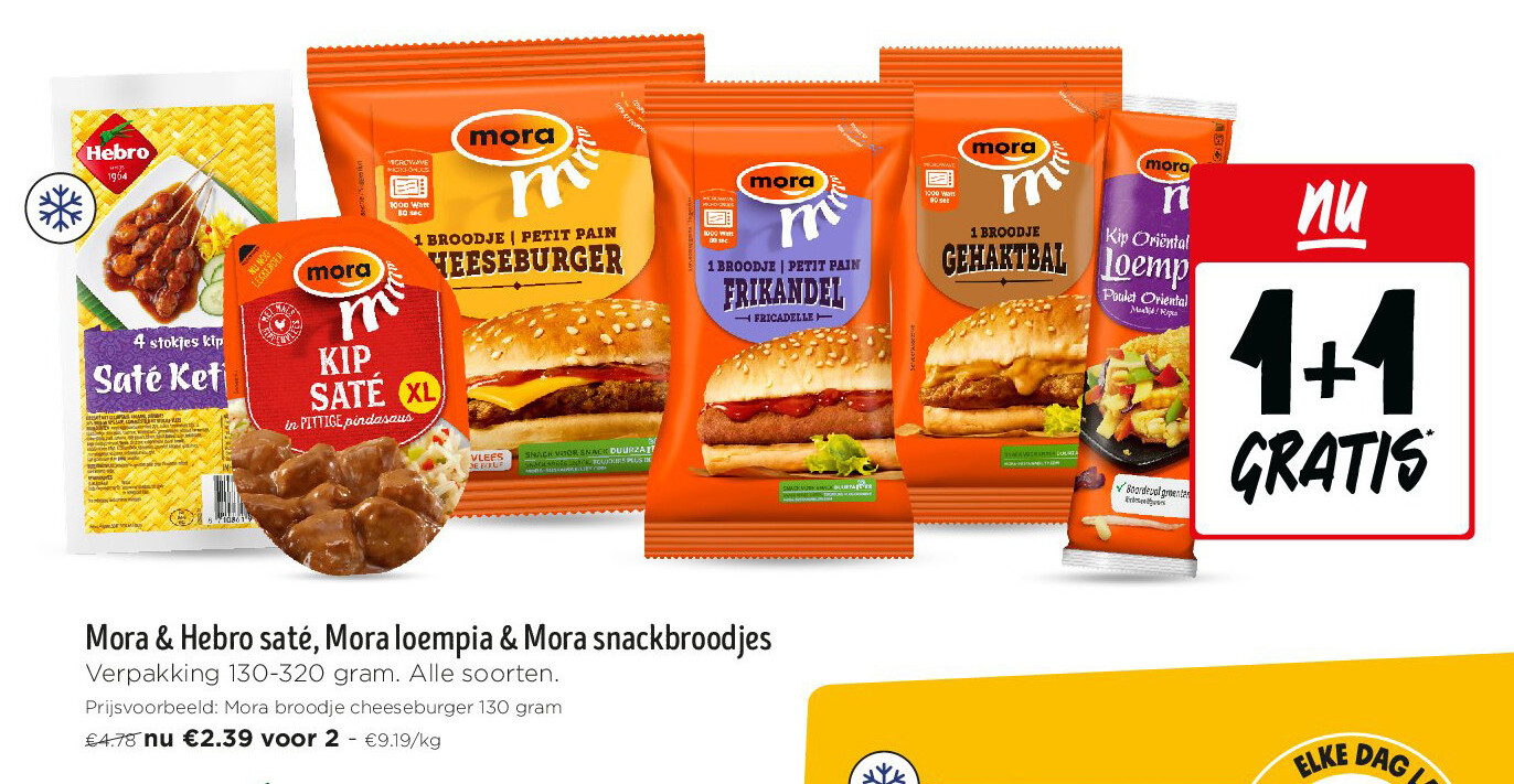 Mora & Hebro saté, Mora loempia & Mora snackbroodjes