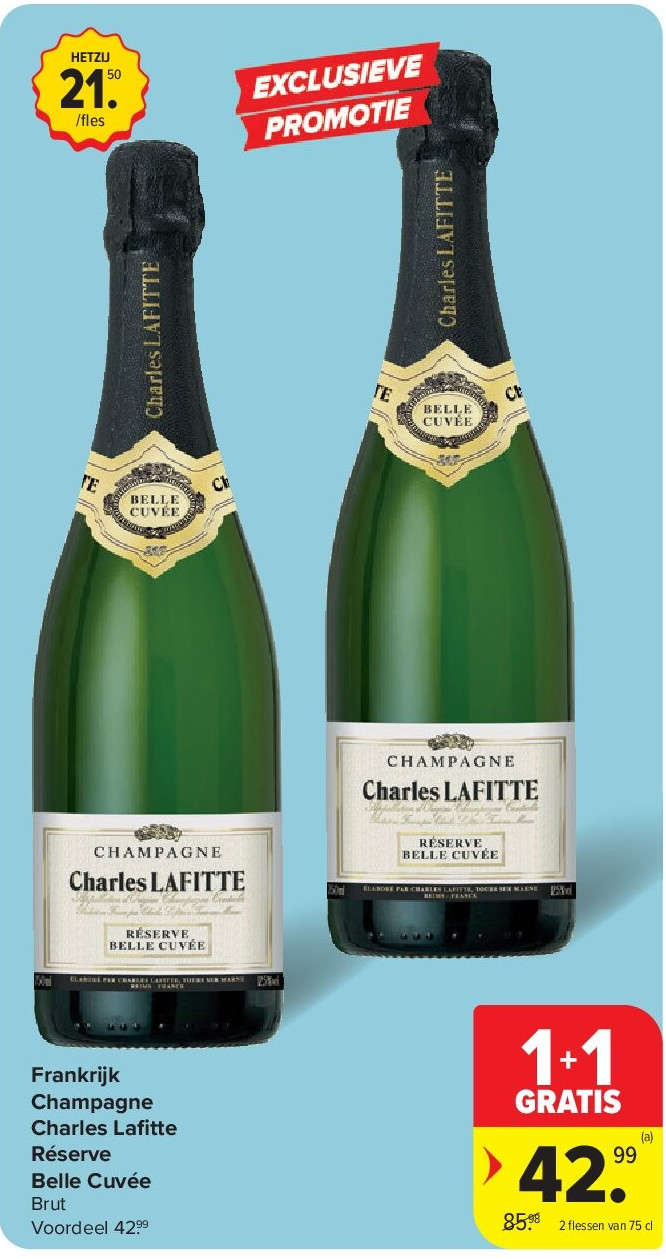 Frankrijk Champagne Charles Lafi tte Réserve Belle Cuvée