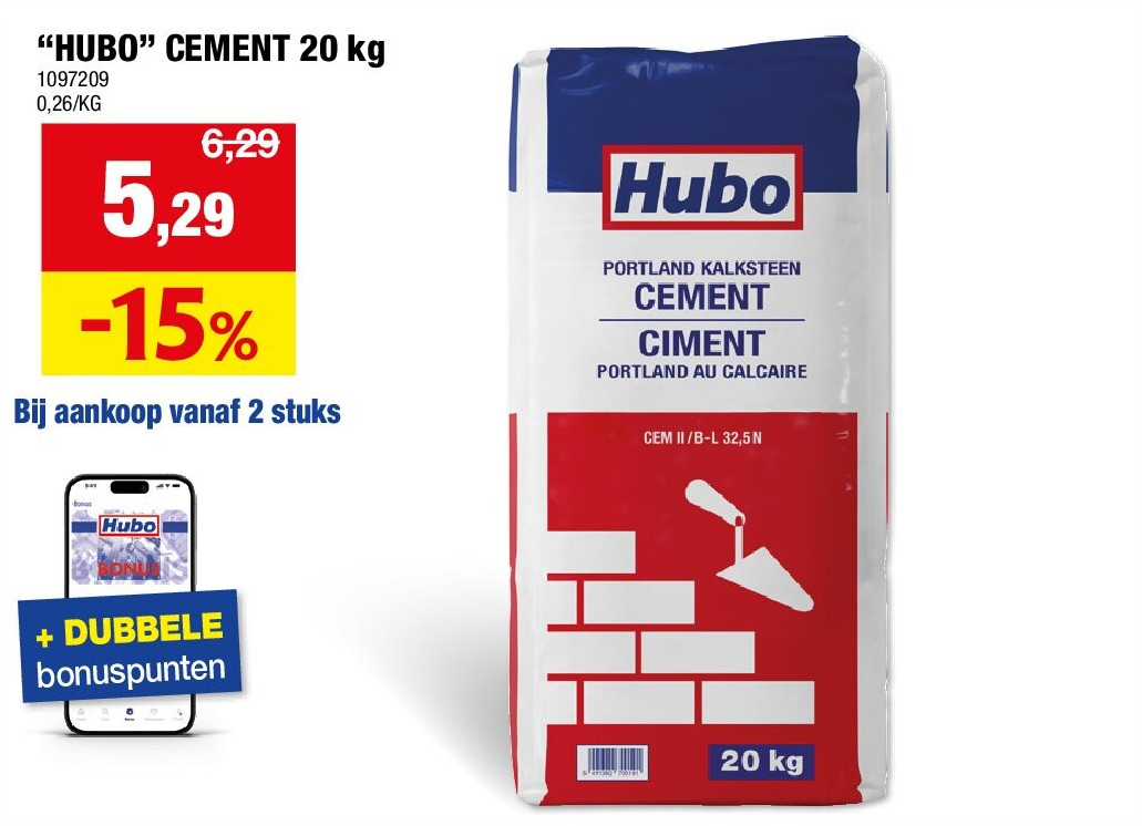 “HUBO” CEMENT 20 kg