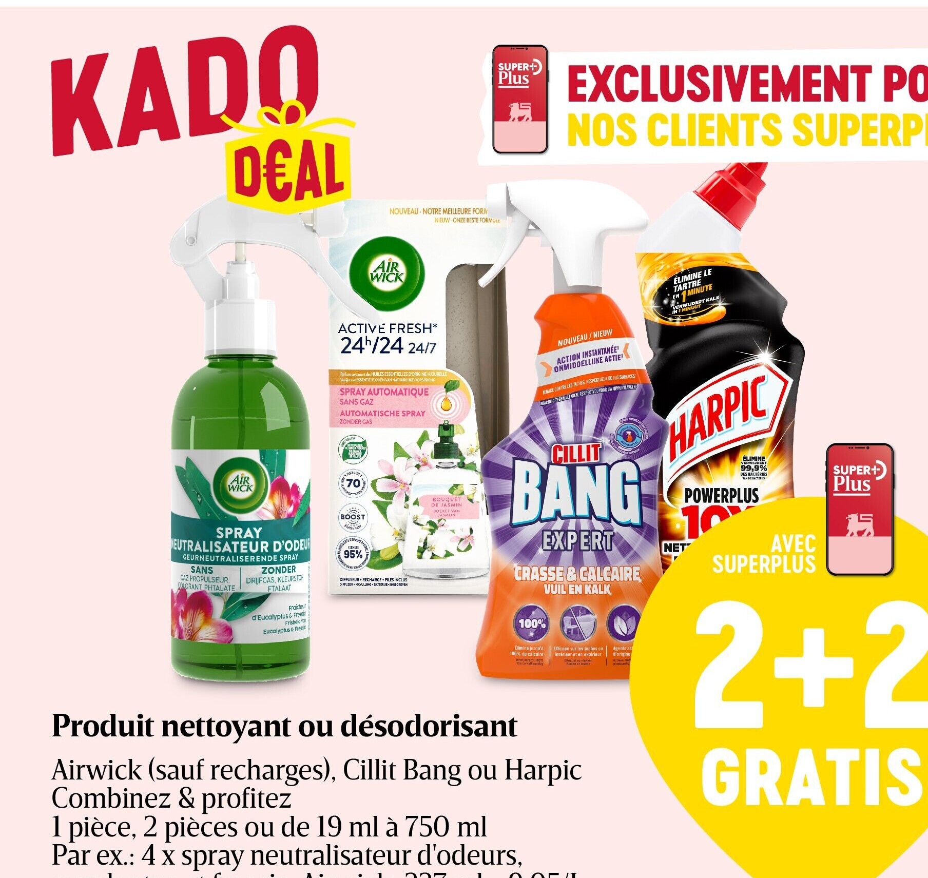 Produit nettoyant ou désodorisant