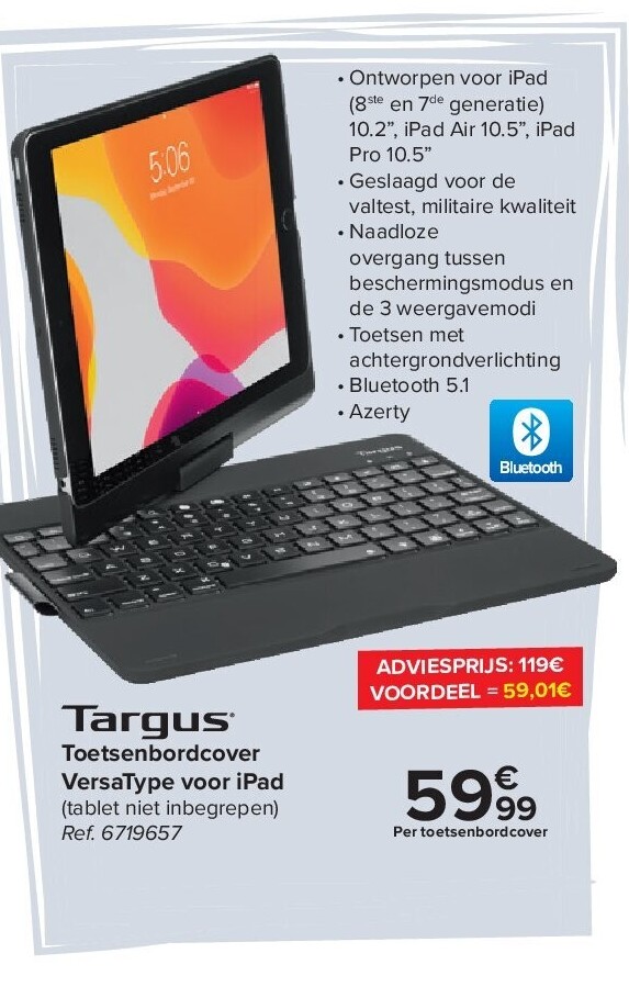 ToetsenbordcovercVersaType voor iPad