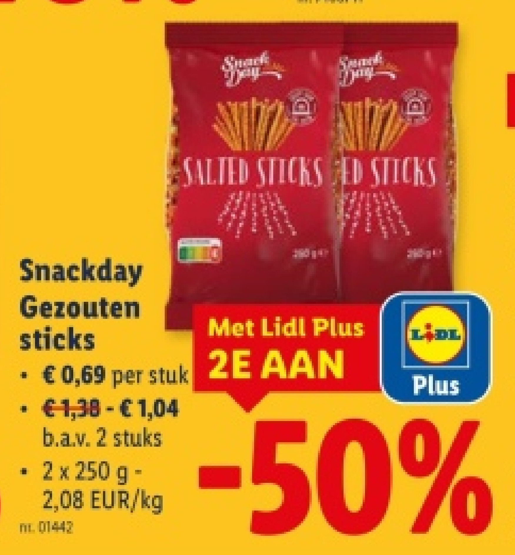 Gezouten sticks