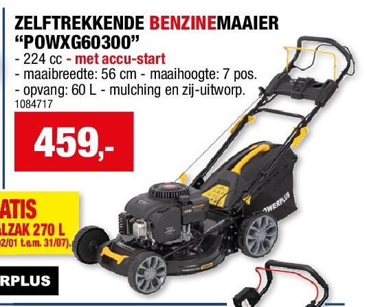 ZELFTREKKENDE BENZINEMAAIER “POWXG60300”