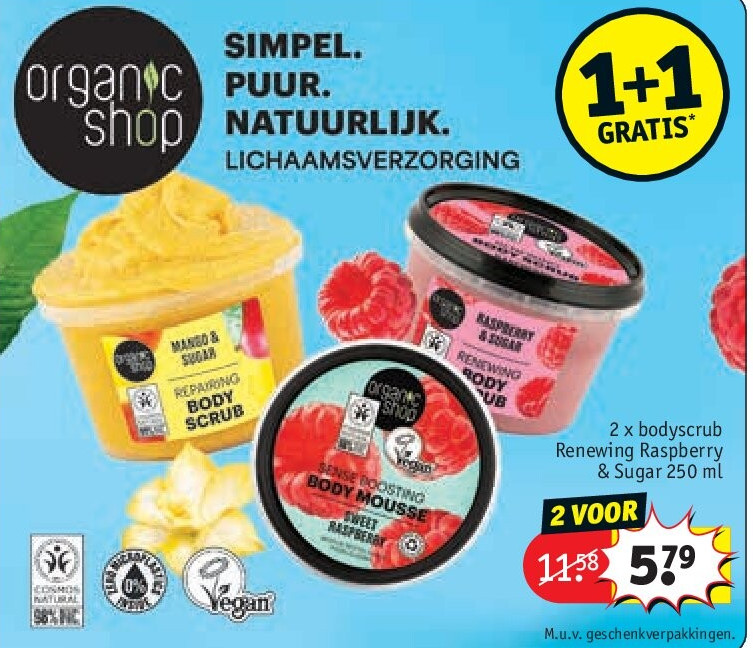 2 x bodyscrub Renewing Raspberry & Sugar 250 ml