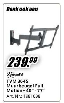 TVM 3645 Muurbeugel Full Motion+ 40” - 77”