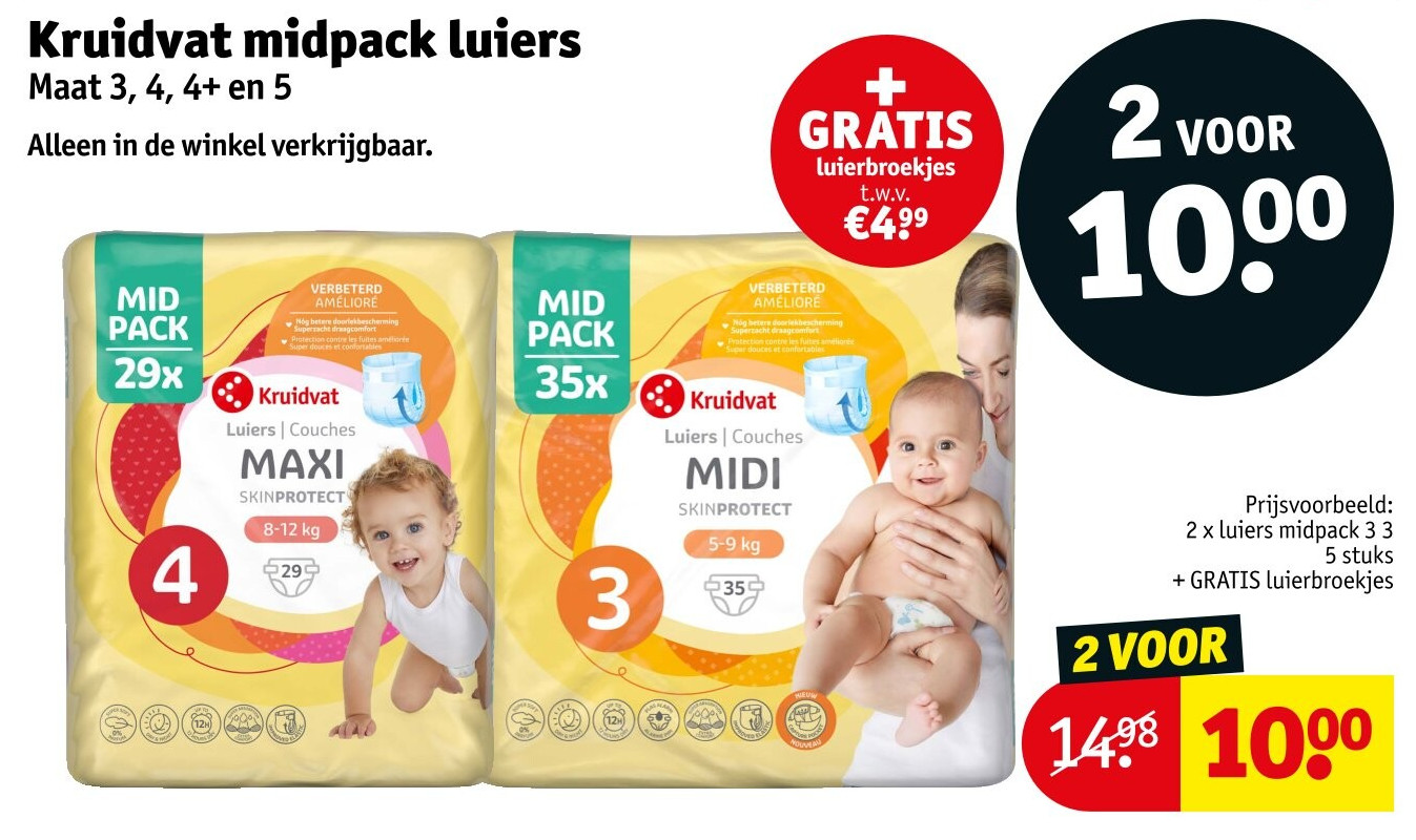 Kruidvat midpack luiers