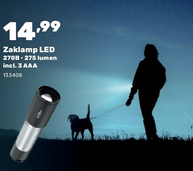 Zaklamp LED 270B • 275 lumen incl. 3 AAA