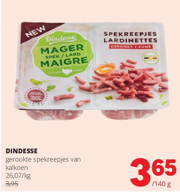 DINDESSE gerookte spekreepjes van kalkoen