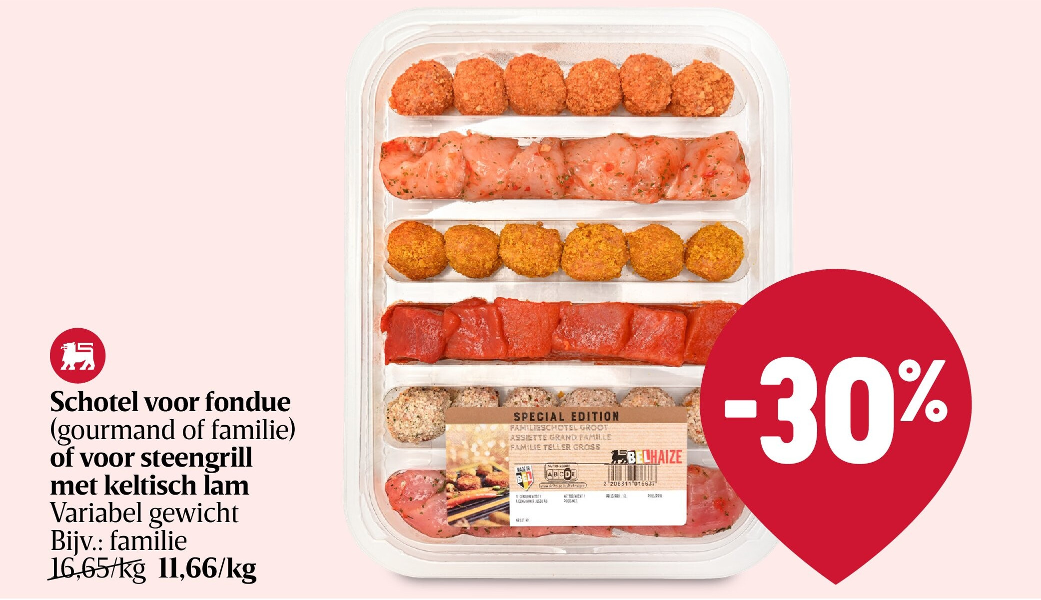 Schotel voor fondue (gourmand of familie) of voor steengrill met keltisch lam