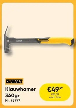 Klauwhamer 340gr Nr. 98997