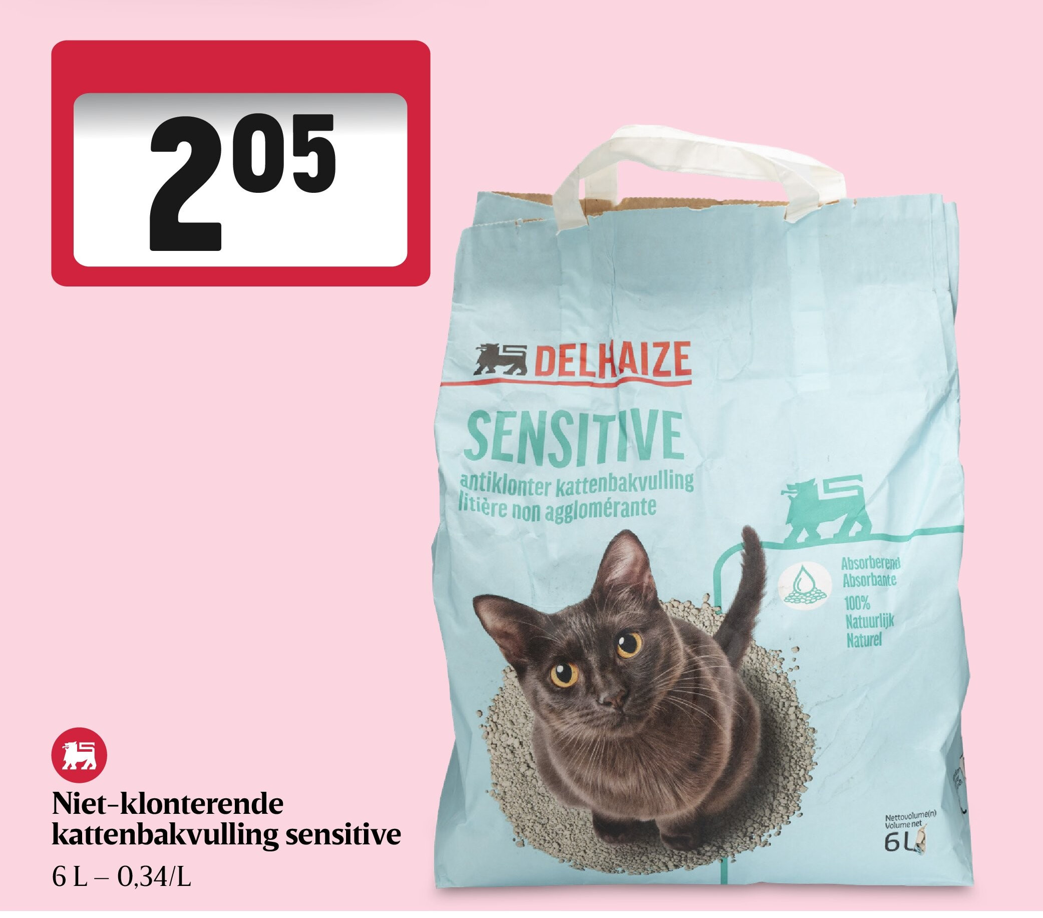 Niet-klonterende kattenbakvulling sensitive