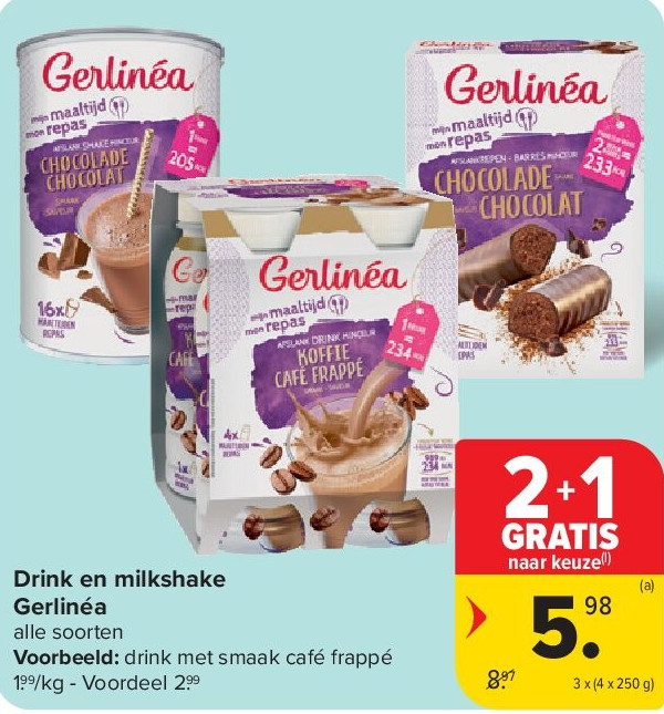 Drink en milkshake Gerlinéa