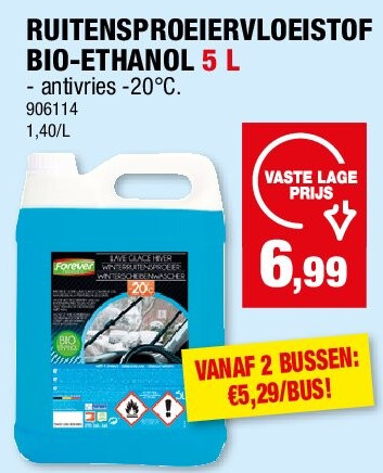RUITENSPROEIERVLOEISTOF BIO-ETHANOL 5 L