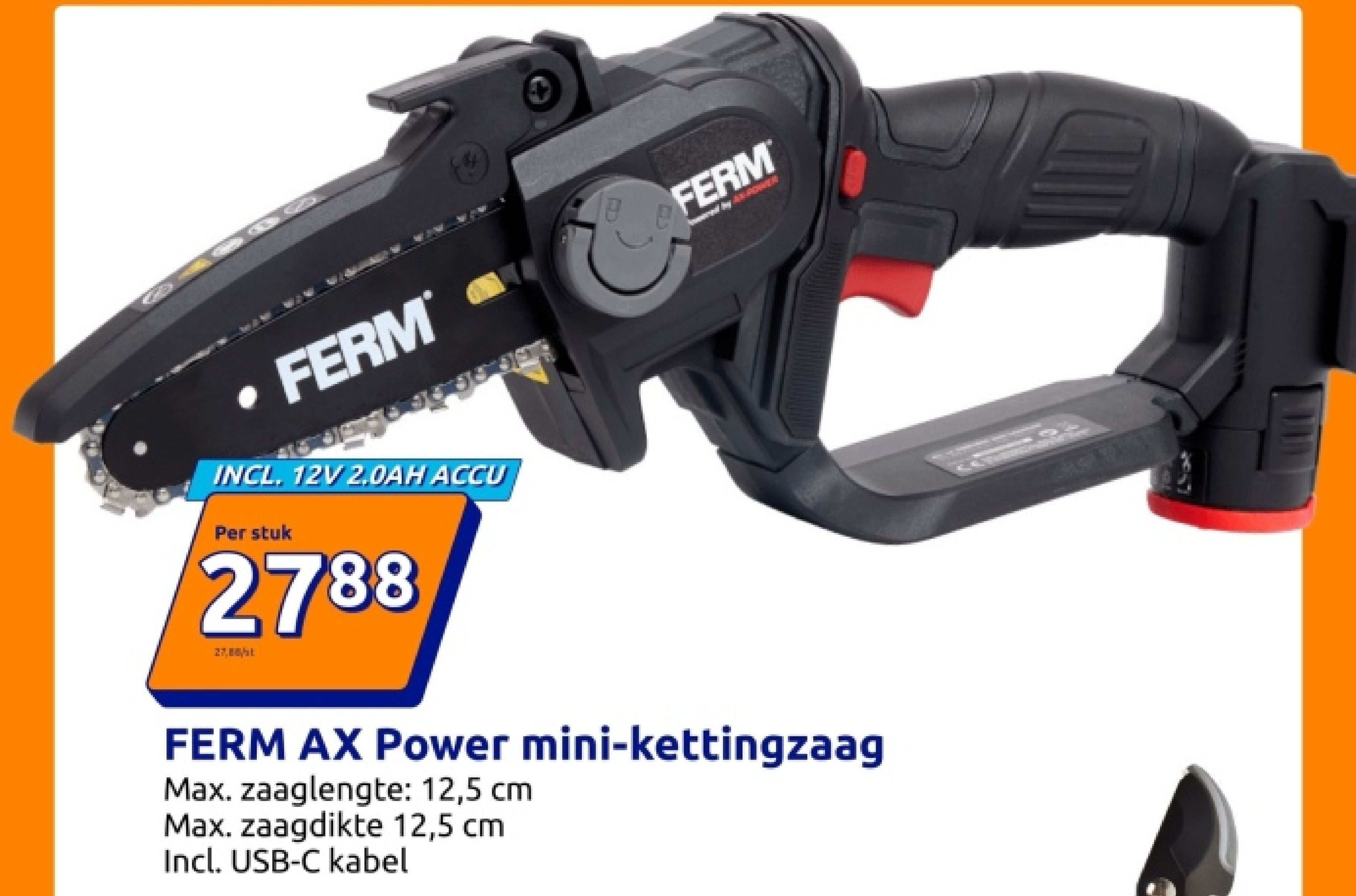 FERM AX Power mini-kettingzaag