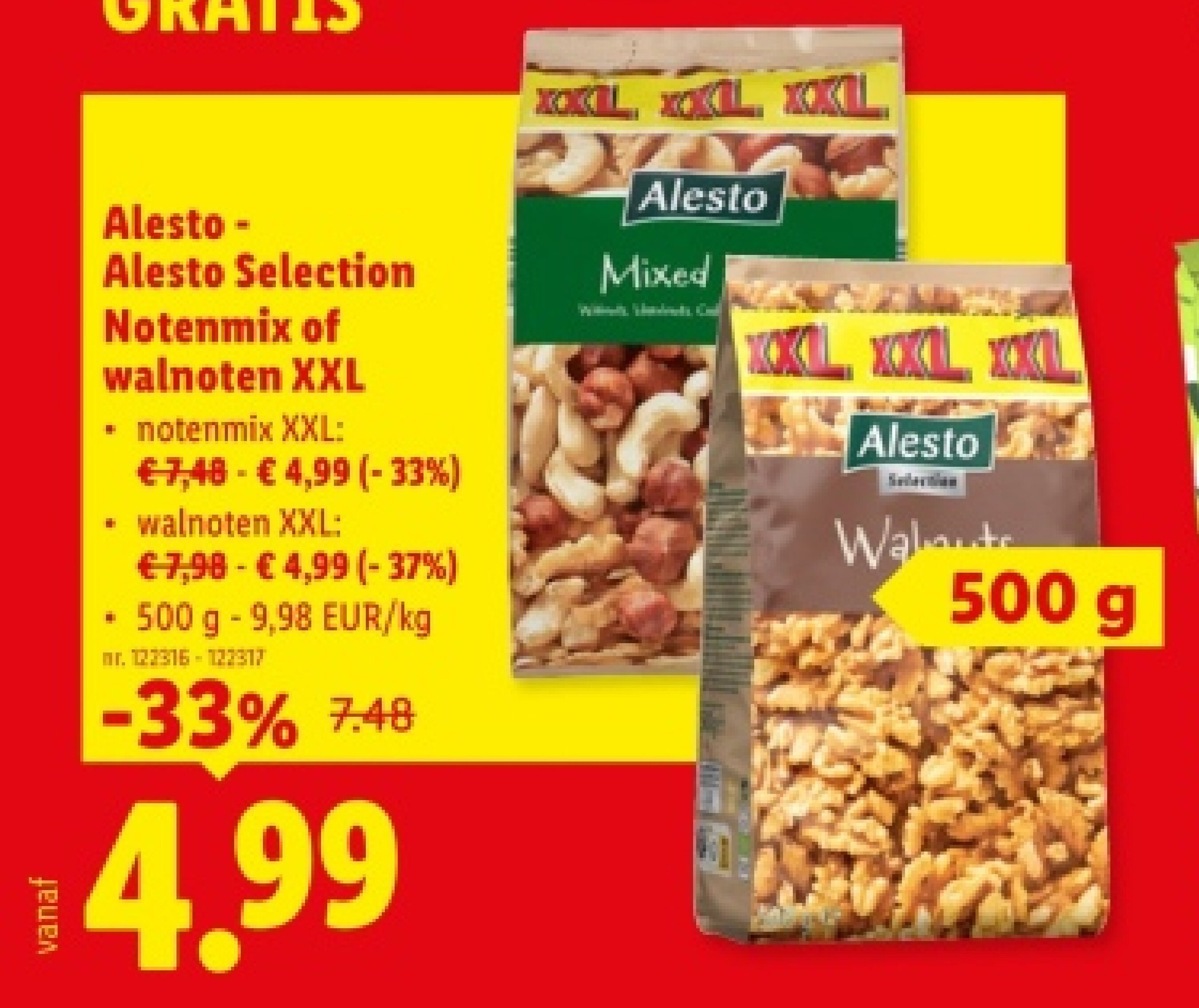 Alesto Selection Notenmix of walnoten XXL