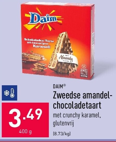 Zweedse amandel-chocoladetaart