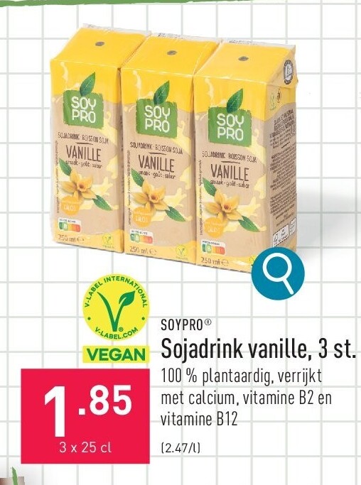 Sojadrink vanille, 3 st.
