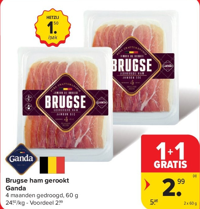 Brugse ham gerookt Ganda