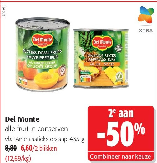 Del Monte Ananassticks op sap 435 g