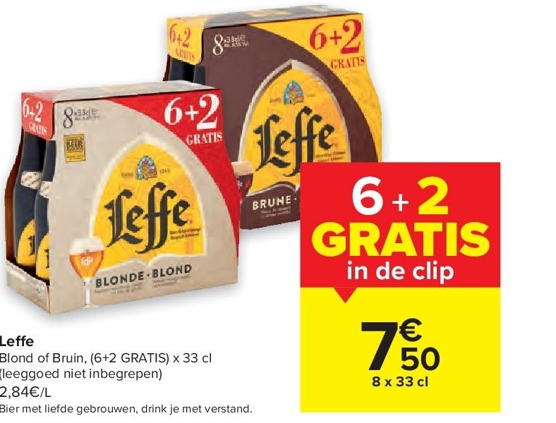Leff e Blond of Bruin, (6+2 GRATIS) x 33 cl