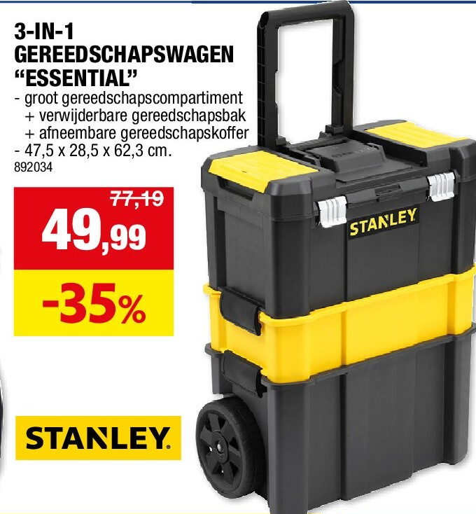 3-IN-1 GEREEDSCHAPSWAGEN “ESSENTIAL”