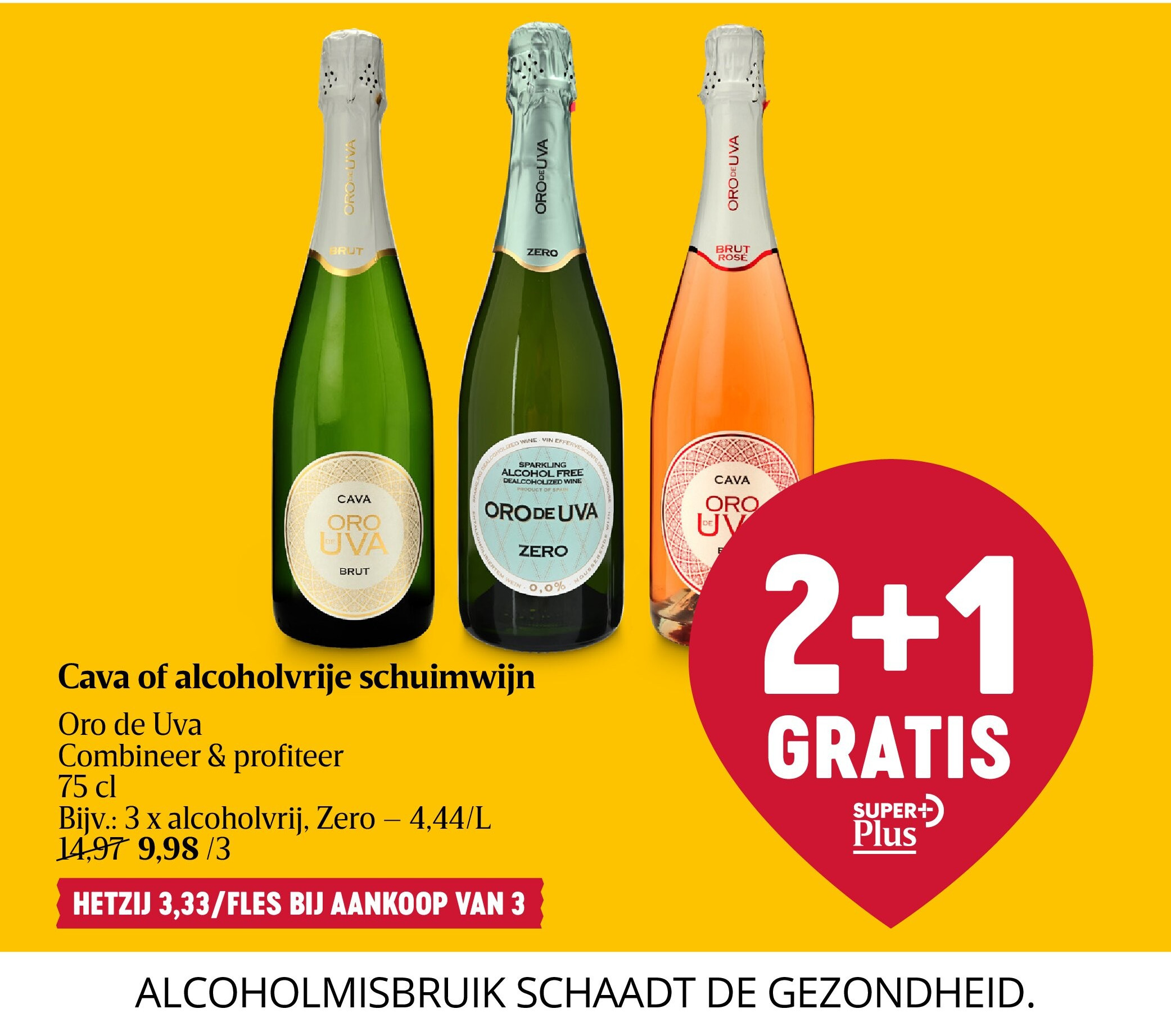 Cava of alcoholvrije schuimwijn