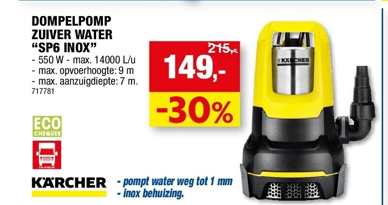 DOMPELPOMP ZUIVER WATER “SP6 INOX”