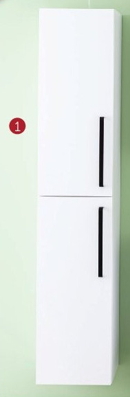 BADKAMERMEUBEL "BISON" WIT KOLOMKAST