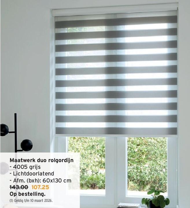 Maatwerk duo rolgordijn