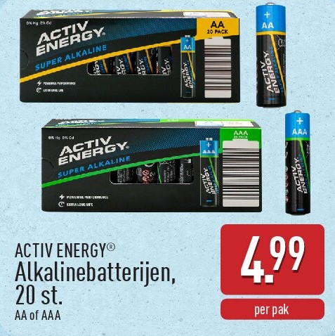 Alkalinebatterijen, 20st.