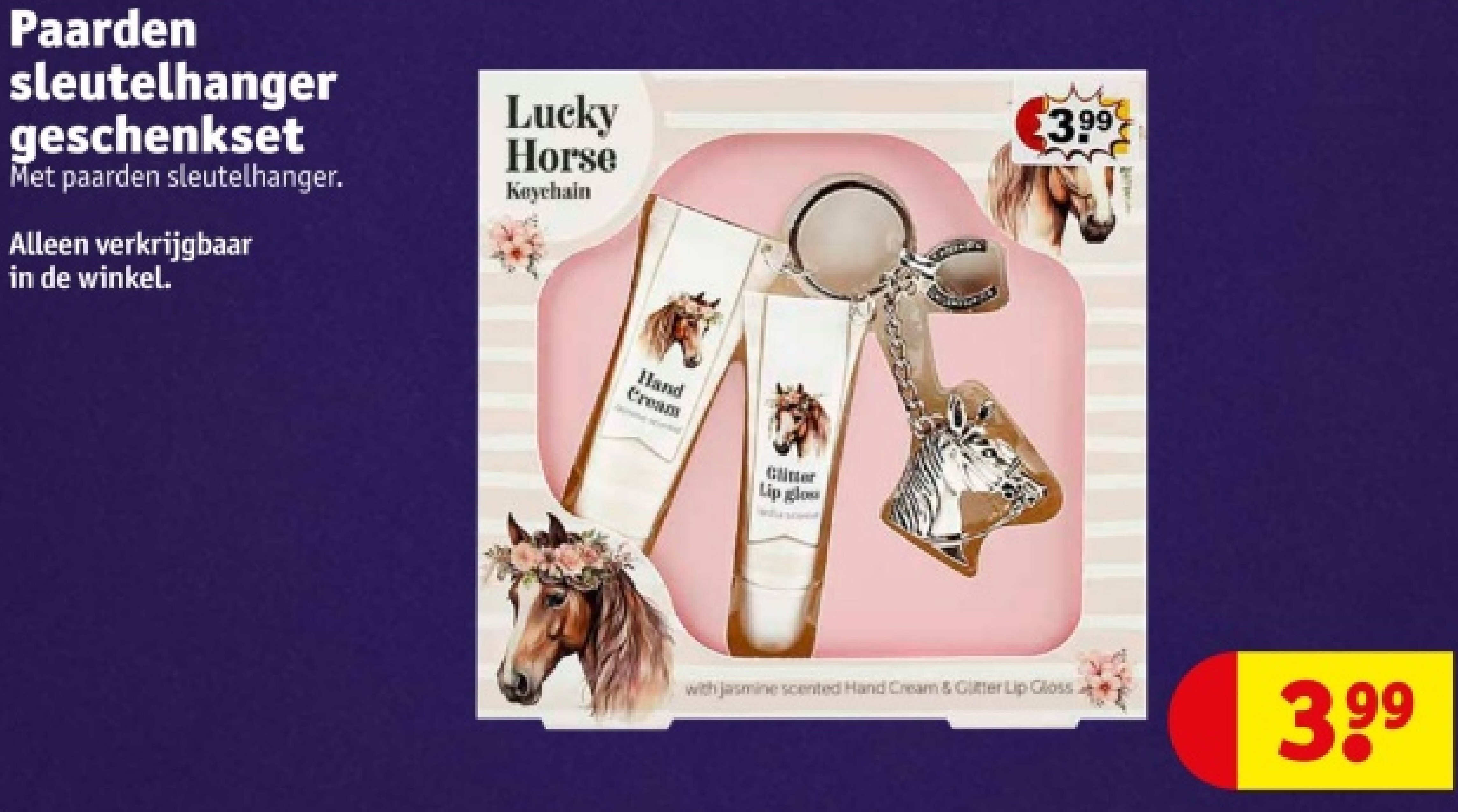 Paarden sleutelhanger geschenkset