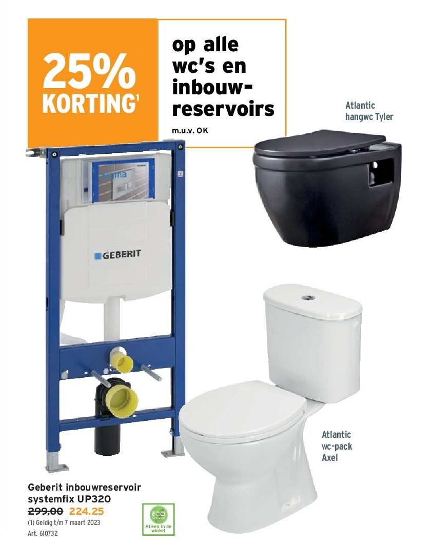 Geberit inbouwreservoir systemfi x UP320