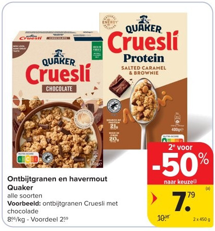 Ontbijtgranen en havermout Quaker