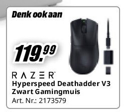 Hyperspeed Deathadder V3 Zwart Gamingmuis