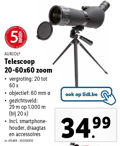 Telescoop 20-60x60 zoom