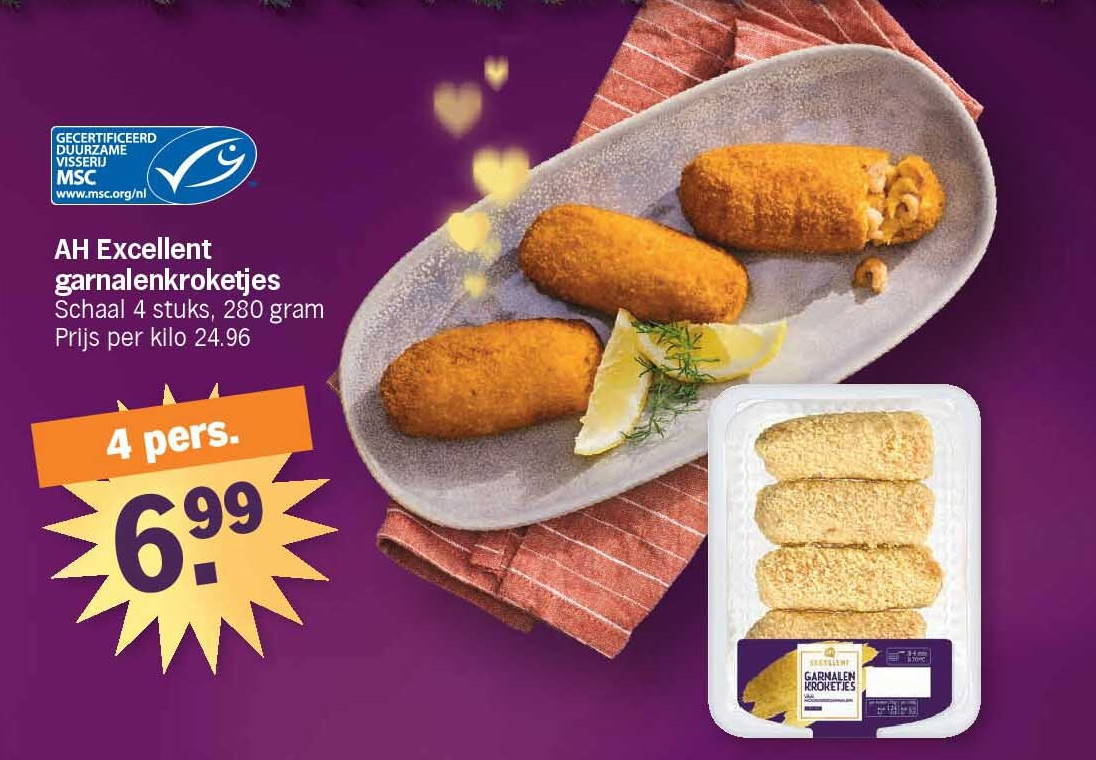 AH Excellent garnalenkroketjes