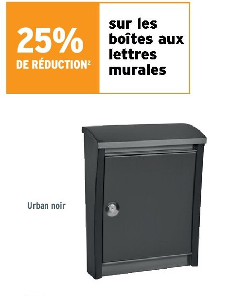 sur les boîtes aux lettres murales