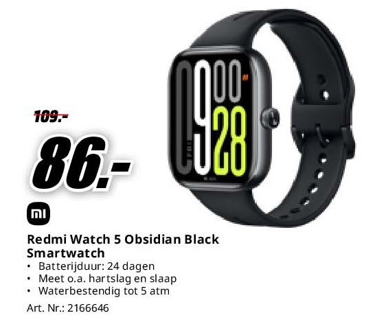 Mi Redmi Watch 5 Obsidian Black Smartwatch