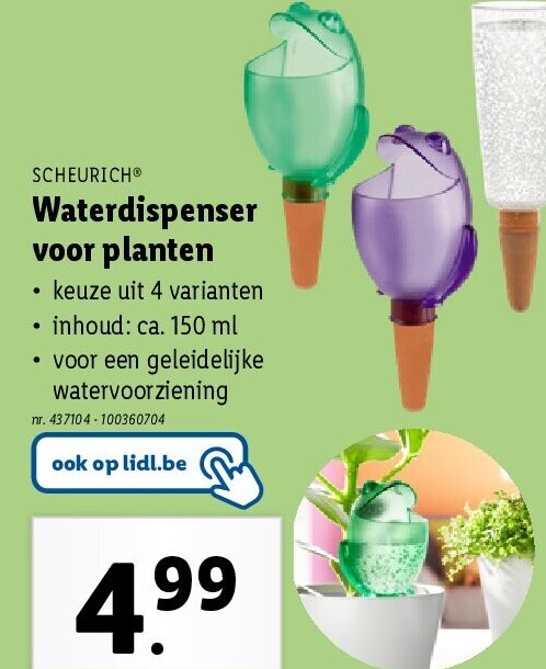Waterdispenser voor planten