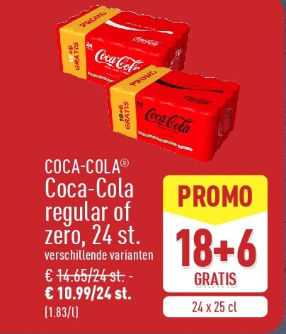 Coca-Cola regular of zero, 24st.