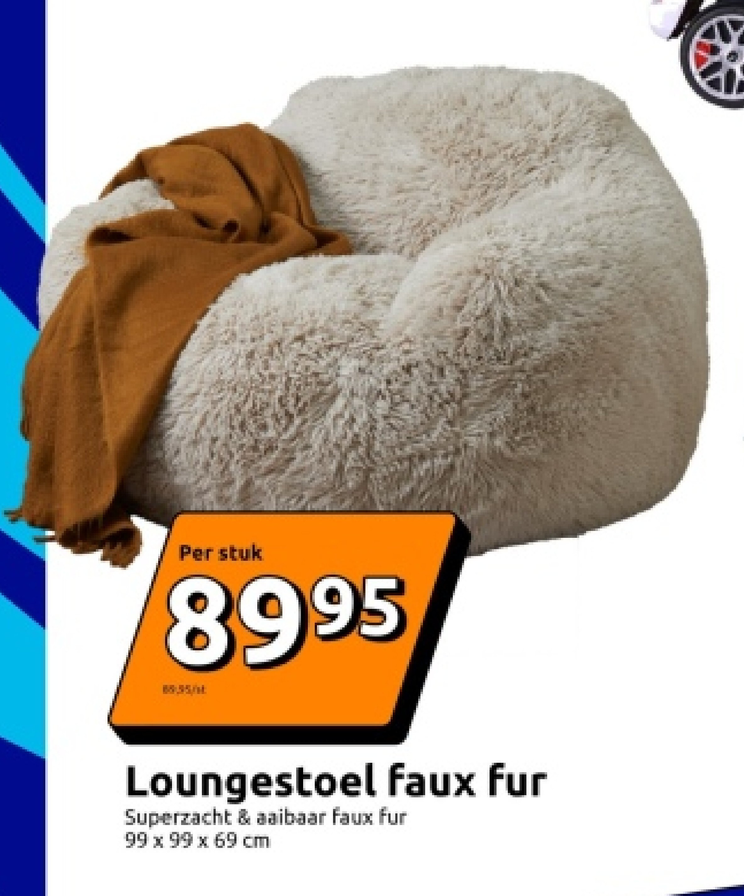 Loungestoel faux fur