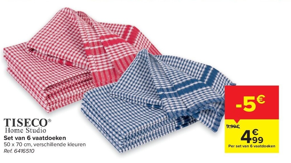 Set van 6 vaatdoeken